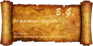 Braunauer Gergő névjegykártya